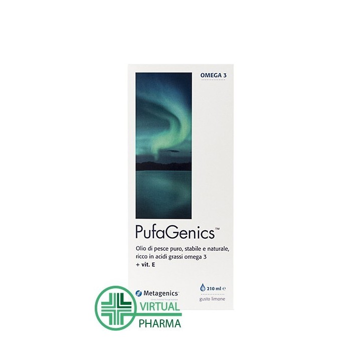 Metagenics Pufagenics Liquid Limone Omega 3 Vitamina E 210 ml