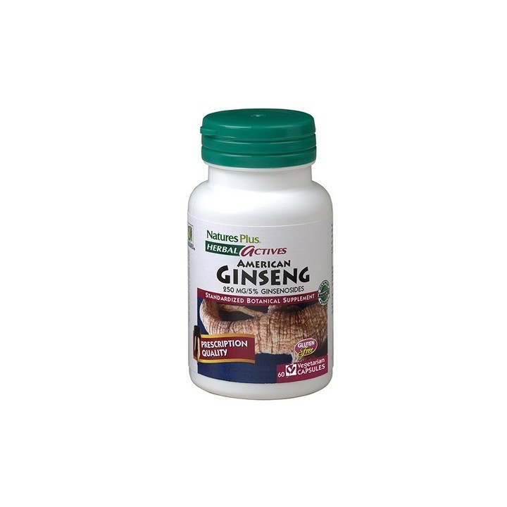 Nature's Plus Herbal Actives Ginseng Americano 60 Capsule