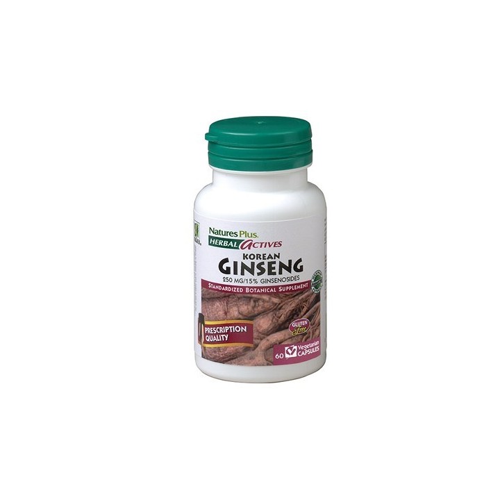 Nature's Plus Herbal Actives Ginseng Coreano 60 Capsule