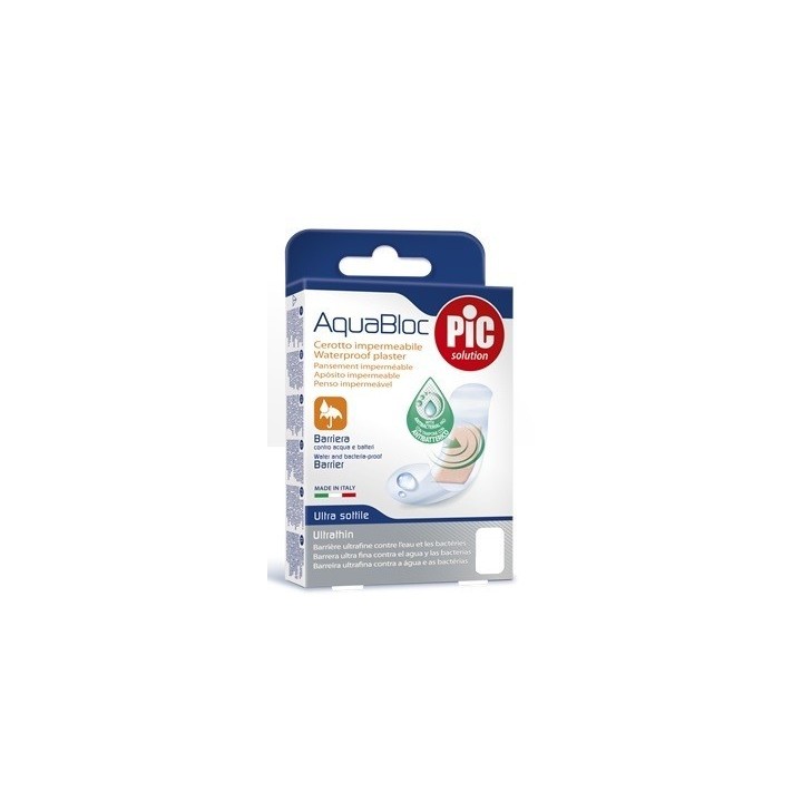 Cerotto Pic Aquabloc 10x8cm Sterile Antibatterico 5 Pezzi