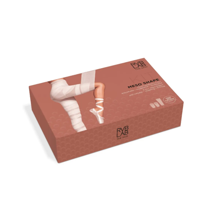 RVB LAB Kit Meso Shape Trattamento Azione Urto 3 in 1 (2 Bende Rimodellanti + Crema di Limo 150 ml)