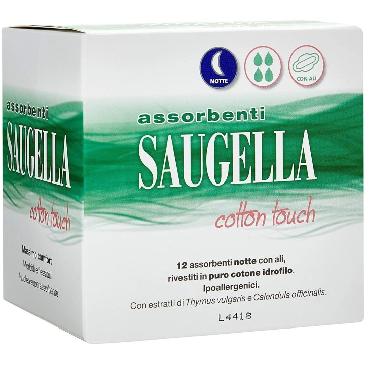 Saugella Assorbenti Notte Con Ali 12 Pezzi