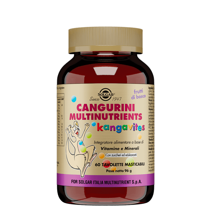 Solgar Cangurini Multinutrients Frutti di Bosco 60 tavolette masticabili