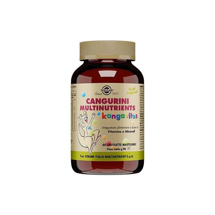 Solgar Cangurini Multinutrients Frutti Tropicali 60 tavolette masticabili