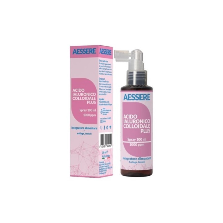 Aessere Acido Ialuronico Colloidale Plus Spray 1000 ppm 100 ml