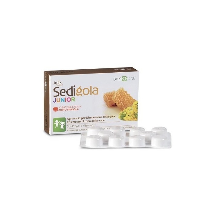 Bios Line Propoli Sedigola Junior Gusto Fragola 20 pastiglie