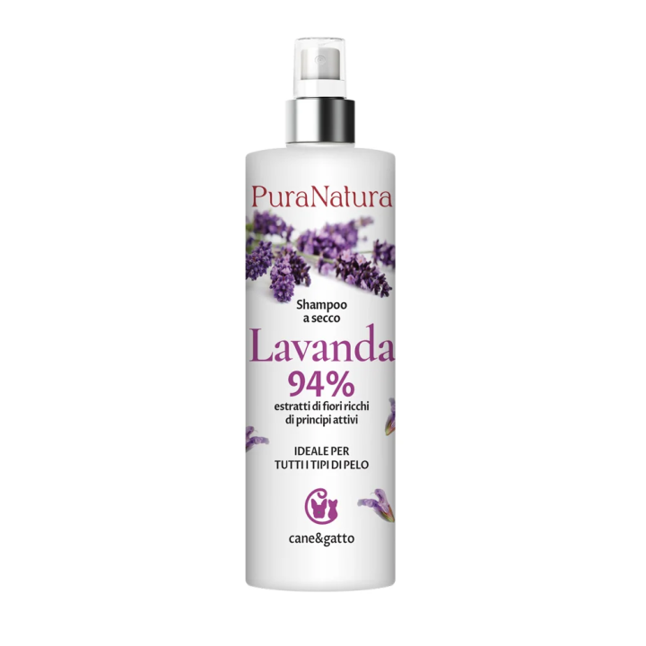 SHAMPOO SECCO PER CANI E GATTI ALLA LAVANDA
